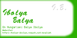 ibolya balya business card